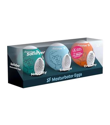 SATISFYER PACK SURTIDO HUEVOS MASTURBADORES 3UN +