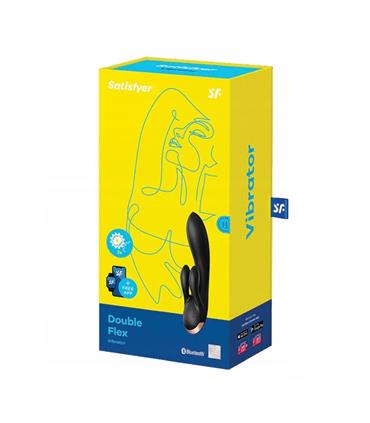 SATISFYER DOUBLE FLEX VIBRADOR NEGRO NEGRO CON APP