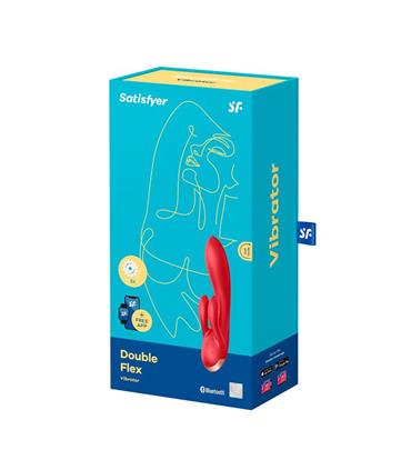 SATISFYER DOUBLE FLEX VIBRADOR ROJO CON APP 1UN SA