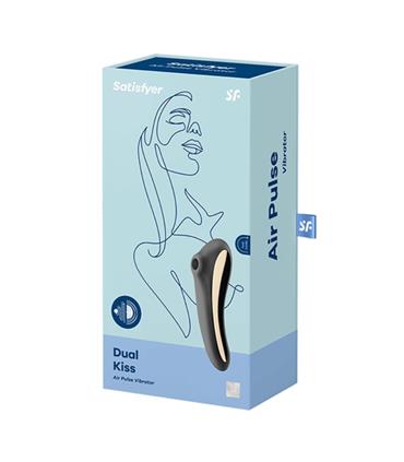 SATISFYER DUAL KISS VIBRADOR DE AIRE NEGRO NEGRO 1