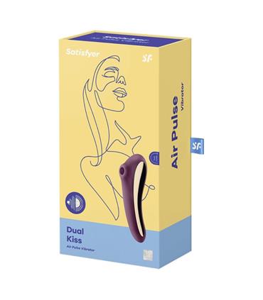 SATISFYER DUAL KISS VIBRADOR DE AIRE VINTO TINTO 1