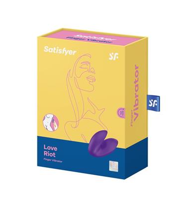 SATISFYER LOVE RIOT VIBRADOR DEDO PURPURA 1UN SATI