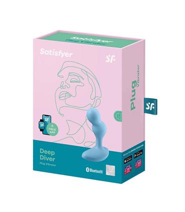 SATISFYER DEEP DIVER PLUG VIBRATOR AZUL 1UN SATISF
