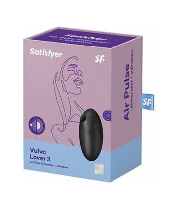 SATISFYER VULVA LOVER 3 AIR PULSE STIMULATOR NEGRO