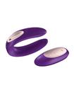 SATISFYER DOUBLE PLUS REMOTE VIBRADOR PURPURA MAND