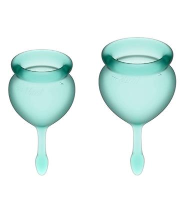 SATISFYER FEEL GOOD COPA MENSTRUAL VERDE OSCURO TE