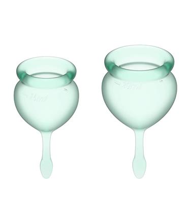 SATISFYER FEEL GOOD COPA MENSTRUAL VERDE CLARO TES
