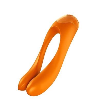 SATISFYER CANDY CANE FINGER VIBRADOR ORANGE TESTER