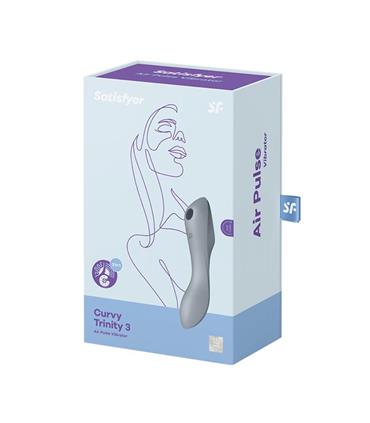 SATISFYER CURVY TRINITY 3 VIBRADOR DE AIRE GRIS-AZ