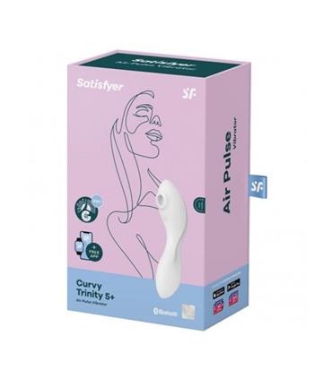 SATISFYER CURVY TRINITY 5+ VIBRADOR DE AIRE BLANCO