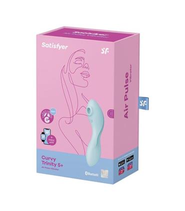SATISFYER CURVY TRINITY 5+ VIBRADOR DE AIRE AZUL 1