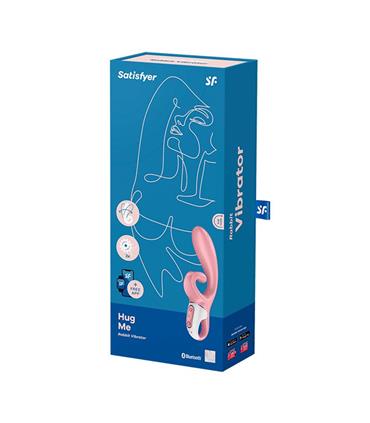 SATISFYER HUG ME VIBRADOR DE CONEJO AZUL GRISACEO