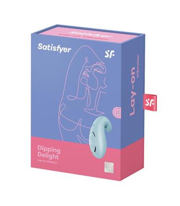 SATISFYER DIPPING DELIGHT VIBRADOR LAY-ON AZUL CLA