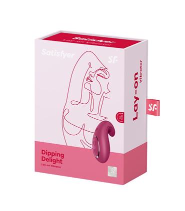 SATISFYER DIPPING DELIGHT VIBRADOR LAY-ON MORA 1UN