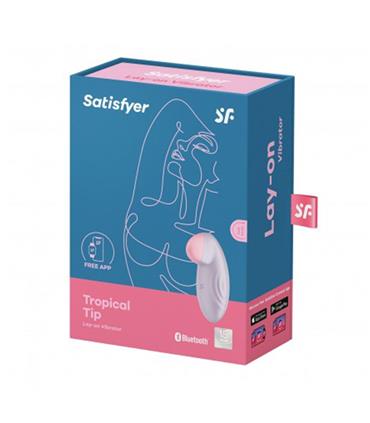 SATISFYER TROPICAL TIP VIBRADOR LAY-ON LILA BLUETO