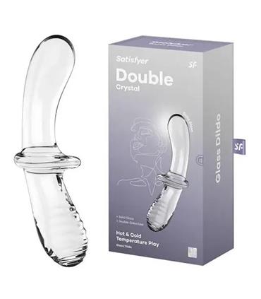 SATISFYER DOUBLE CRYSTAL DILDO HOT & COLD TEMPERAT