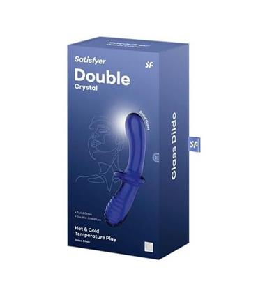SATISFYER DOUBLE CRYSTAL DILDO HOT & COLD TEMPERAT