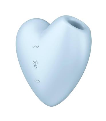 SATISFYER CUTIE HEART BLUE VIBRADOR DOUBLE-AIR TES