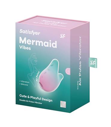 SATISFYER MERMAID DOUBLE VIBRATOR ROSA-VERDE 1UN S