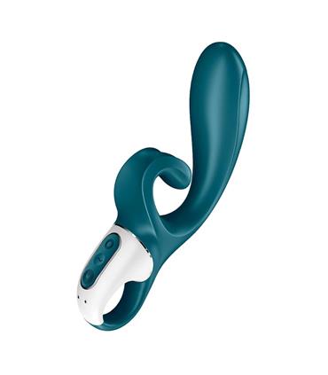 SATISFYER HUG ME RABBIT VIBRADOR VERDE TESTER 1UN