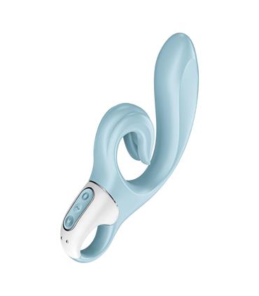 SATISFYER LOVE ME RABBIT VIBRADOR AZUL TESTER 1UN