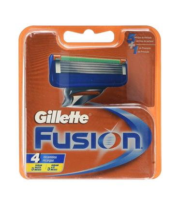 GILLETTE FUSION CARGADOR CUCHILLAS 4U. GILLETTE