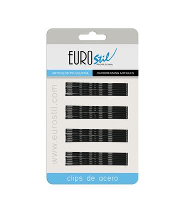 EUROSTIL ONDULADOS CLIPS ACERO NEGRO NEGRO 70MM PA