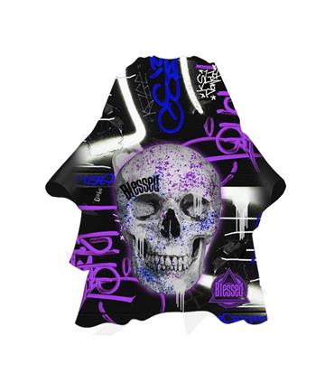 EUROSTIL PURPLE SKULL CAPA CON CUELLO DE NEOPRENO