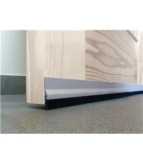 BURLETE BAJO PUERTA ADHESIVO CEPILLO ALUMINIO  92