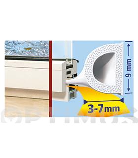 BURLETE CAUCHO PERFIL D BLANCO 6 M X 9 MM TESAMOLL