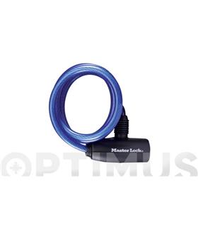 ANTIRROBO BICICLETA CON LLAVE CABLE ESPIRAL Ø 8 MM