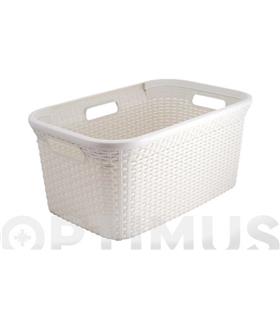 CESTA ROPA NATURAL STYLE 45L BLANCO