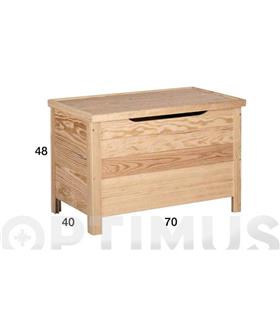 BAUL PINO MACIZO SIN BARNIZAR 48 X 70 X 40 CM
