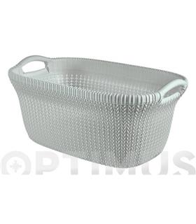 CESTA ROPA KNIT BASKET 40 L AZUL BRUMA