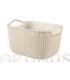 CESTA RECTANGULAR KNIT S BLANCO OASIS 8 L