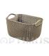 CESTA RECTANGULAR KNIT S MARRON 8 L