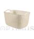 CESTA RECTANGULAR KNIT L BLANCO OASIS 19 L