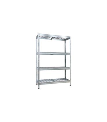 ESTANTERIA METAL GALVANIZADO 4 ESTANTES DE REJILLA