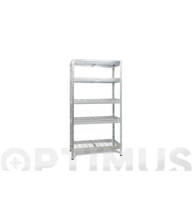 ESTANTERIA METAL GALVANIZADO 5 ESTANTES DE REJILLA
