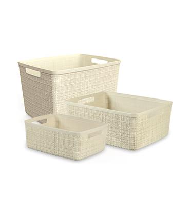 CESTA CUADRADA JUTE 17L BLANCO ROTO 28X28X27 CM