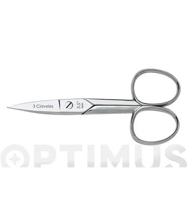 TIJERA MANICURA CURVA NIQUELADA 4,5