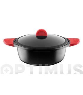 CAZUELA ALTA INDUCTION ALUMINIO FUNDIDO 24 CM CON