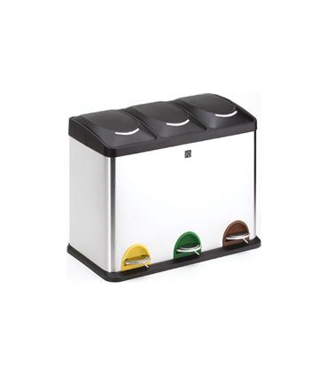 CUBO RECICLAJE 3 COMPARTIMIENTOS 45 L