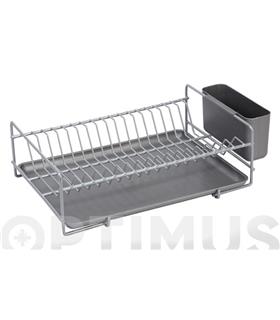 ESCURREPLATOS PLANO GRIS RESINA