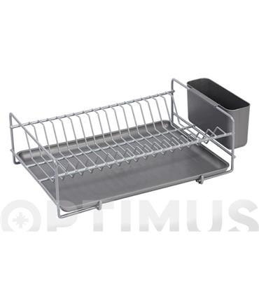 ESCURREPLATOS PLANO GRIS RESINA