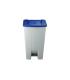 CONTENEDOR SELECTIVO AZUL PEDAL Y RUEDAS 120 L