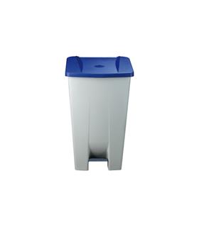 CONTENEDOR SELECTIVO AZUL PEDAL Y RUEDAS 120 L