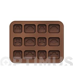CORTAPASTAS CON MOLDE CHOCOLATE COCHES