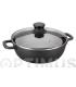 CAZUELA BAJA ALUMINIO FUNDIDO CON TAPA 24 CM-INDUC