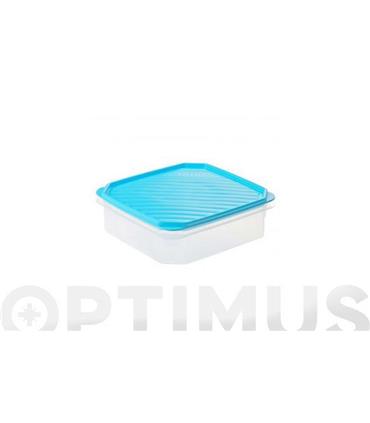 CONTENEDOR HERMETICO 1,3 L CUADRADO TURQUESA